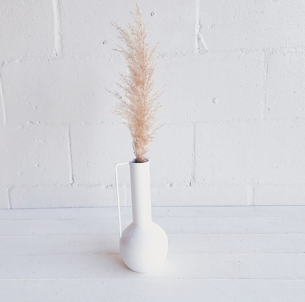 Oil Lamp Vase - White